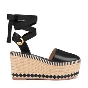 New&Never Worn / Tory Burch / Dandy Espadrille Wedge In Black / size:8